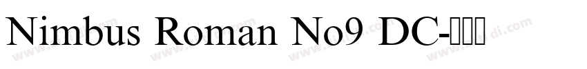 Nimbus Roman No9 DC字体转换